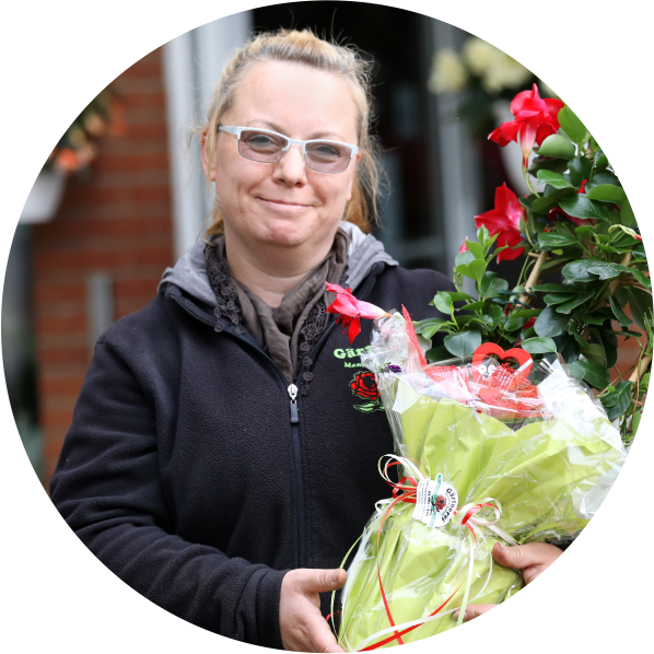 Blumenladen in der City Mitarbeiterin