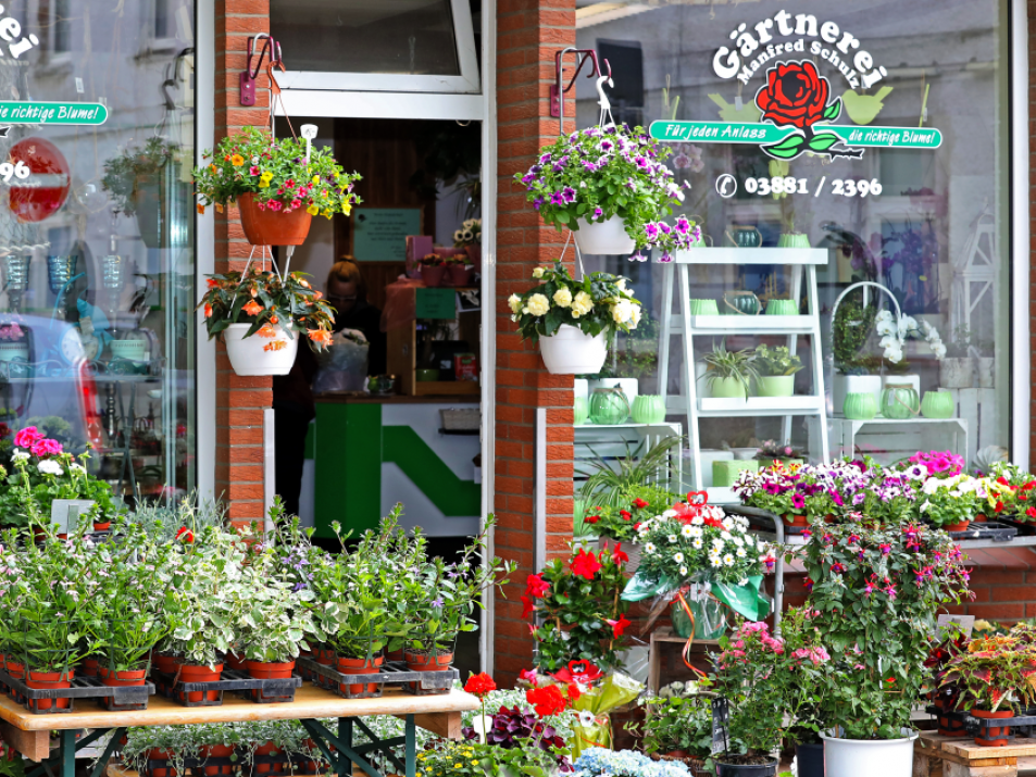 Blumenladen in der City
